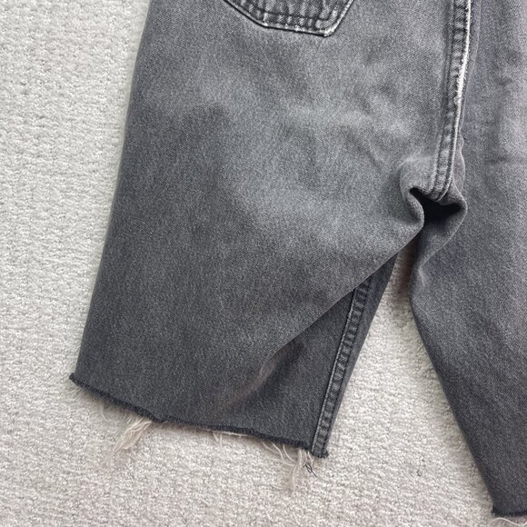 Vintage Levis 531 Grey Denim Shorts Mens 28 Made Canada Cutoff Distressed 90s - Picture 14 of 15